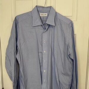 Hunter and Lords Elegant Blue Checkered Shirt